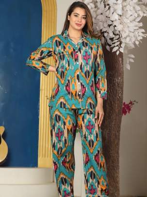 Beautiful Cotton Printed Night Suit Set