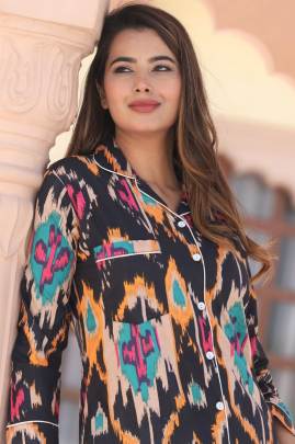 Beautiful Cotton Printed Night Suit Set